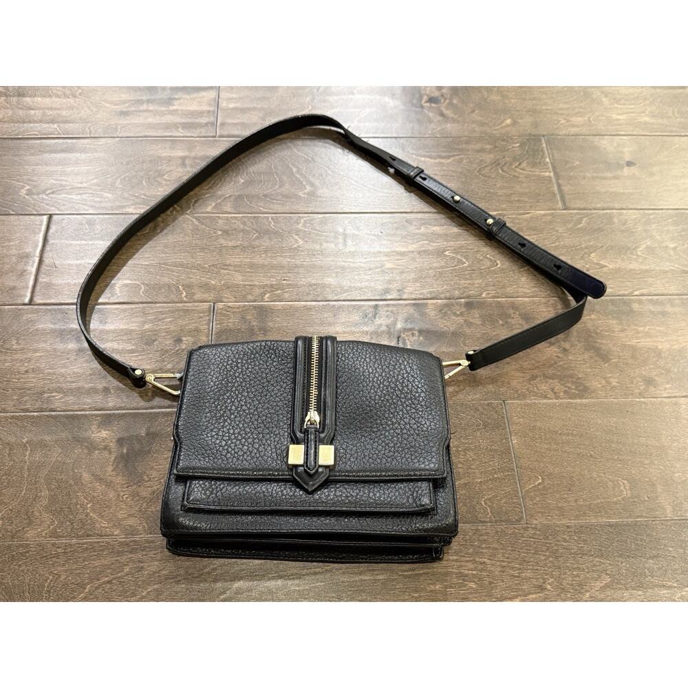 Rebecca Minkoff Womens Black Mini Waverly Pebbled Leather Crossbody Bag - Picture 2 of 11